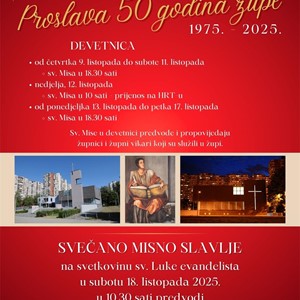 Proslava 50. obljetnice osnutka župe Travno